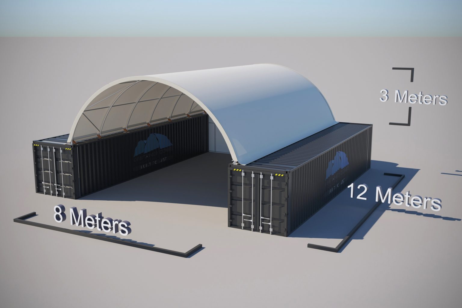 26x40ft (8x12m) Quicklock Commercial Grade Dome (GREY) - Image 3