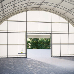 40x40ft (12x12m) Double Truss Front Wall Door + Winch