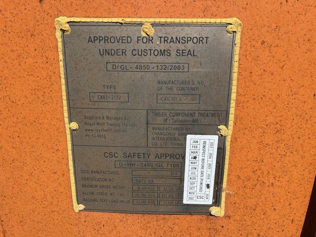 20ft High Cube Container Geraldton RWTU9663503 - Image 2